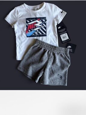 Nike White tee and grey shorts set